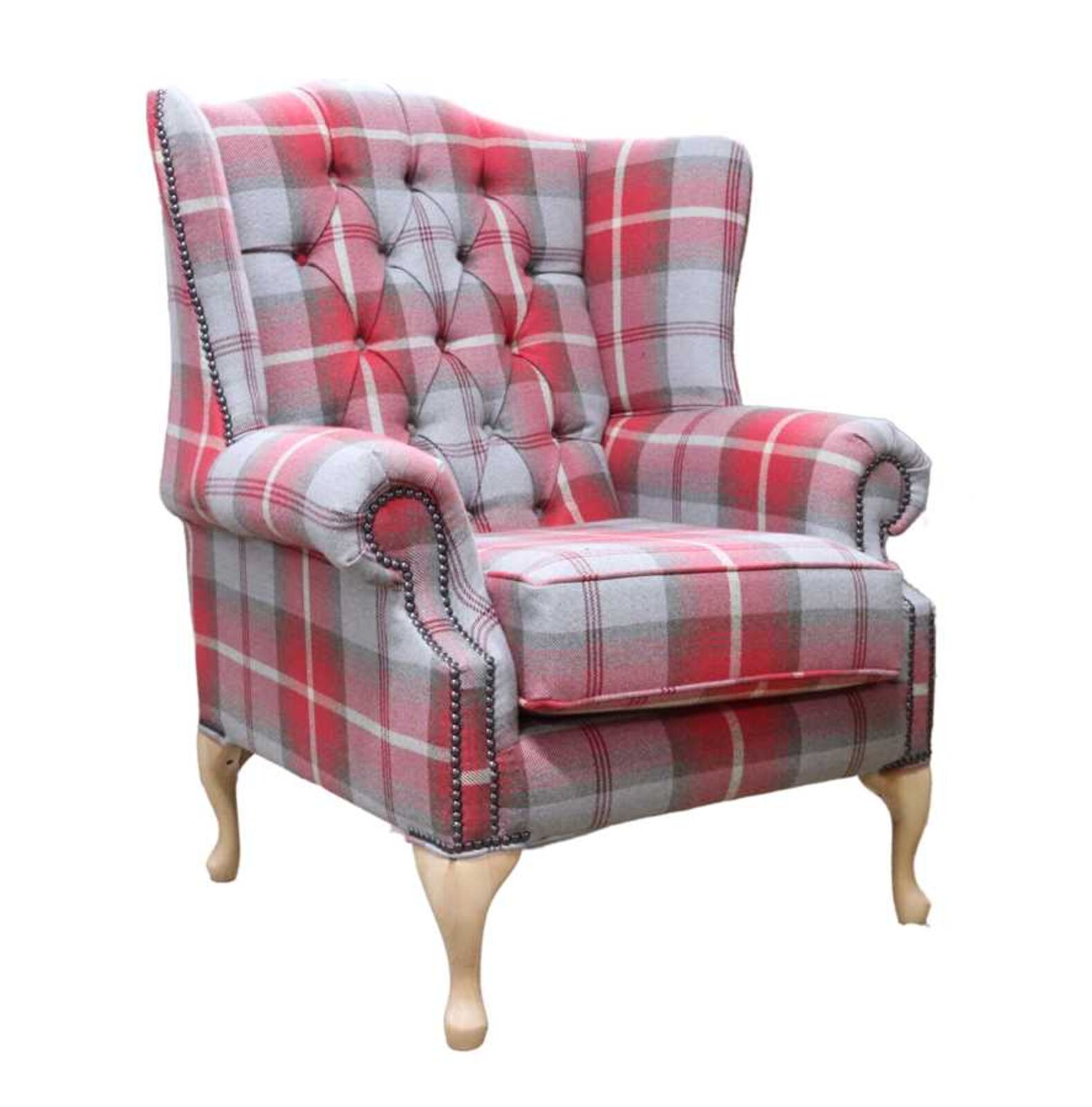 Product photograph of Chesterfield Bloomsbury Queen Anne Wing Chair High Back Armchair Amp Hellip from Designer Sofas 4U