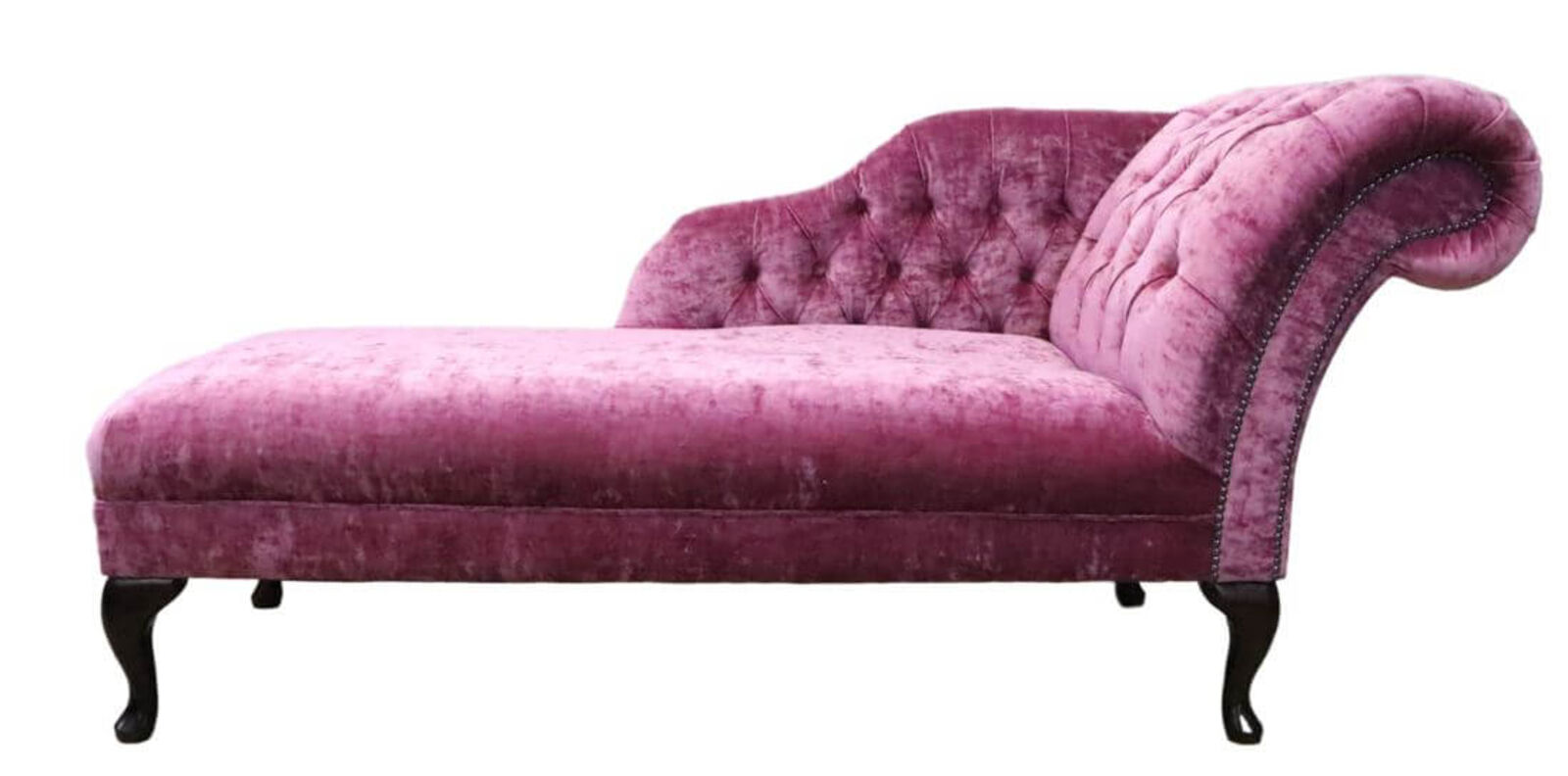 Product photograph of Chesterfield Velvet Chaise Lounge Day Bed Modena Rose Velvet Amp Hellip from Designer Sofas 4U