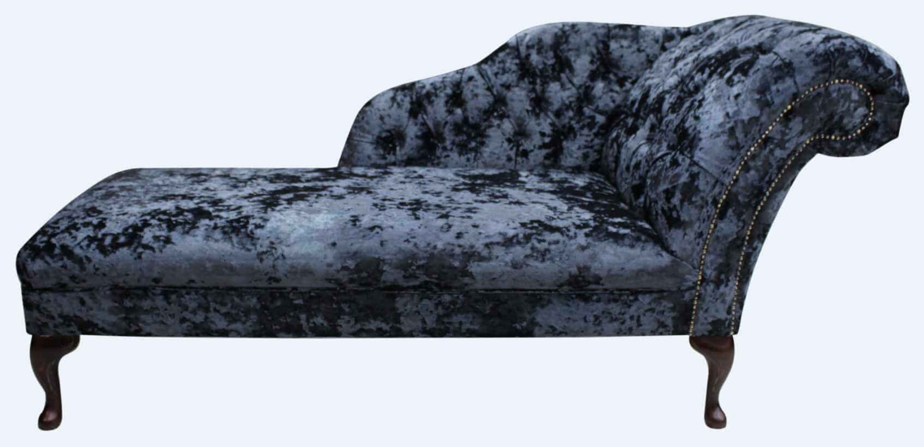 black velvet chaise longue