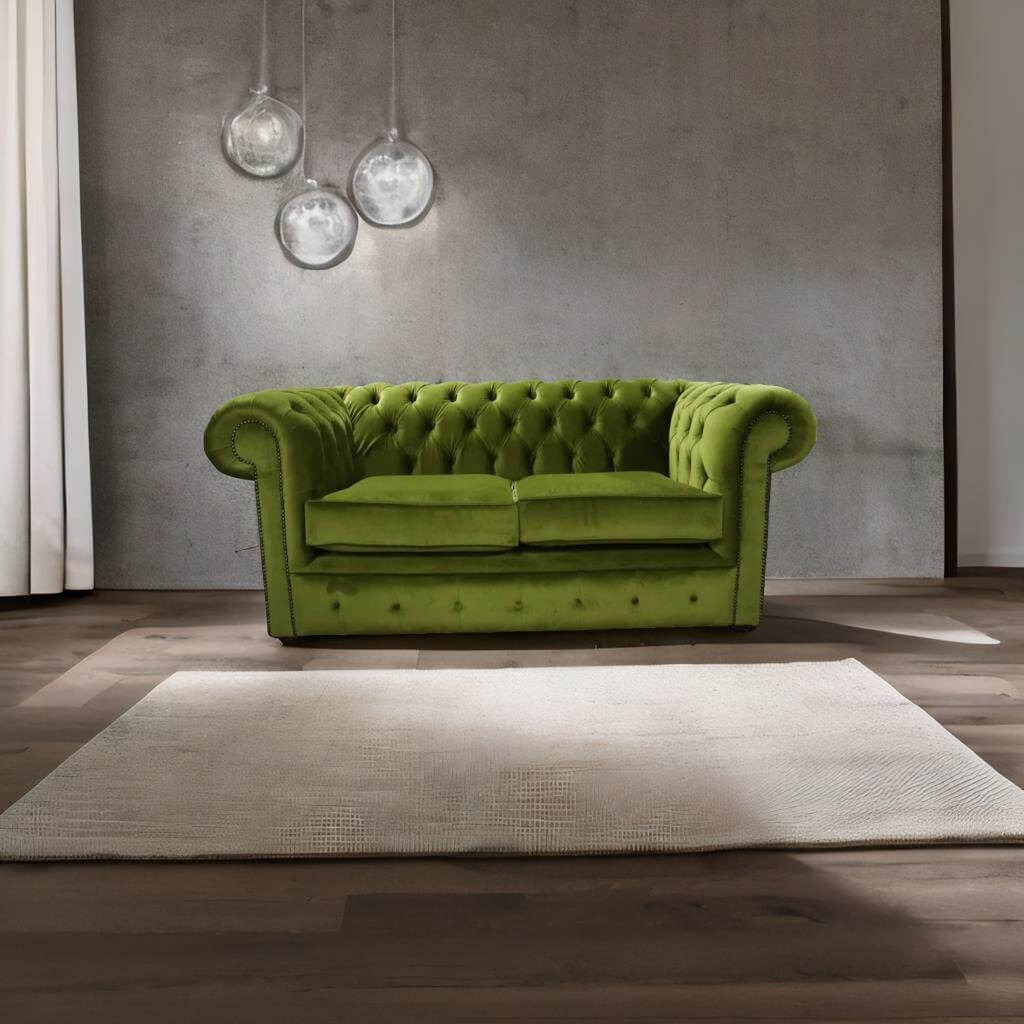 Lime green on sale velvet sofa