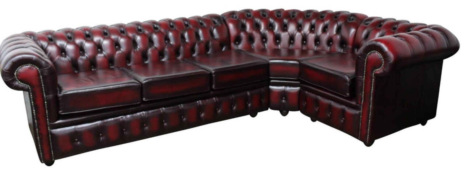 Product photograph of Chesterfield Corner 3 Corner 1 Sofa Unit Cushioned With Arm from Designer Sofas 4U