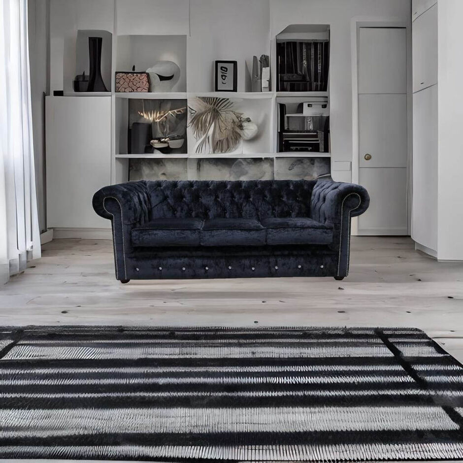 Black shop diamond couch