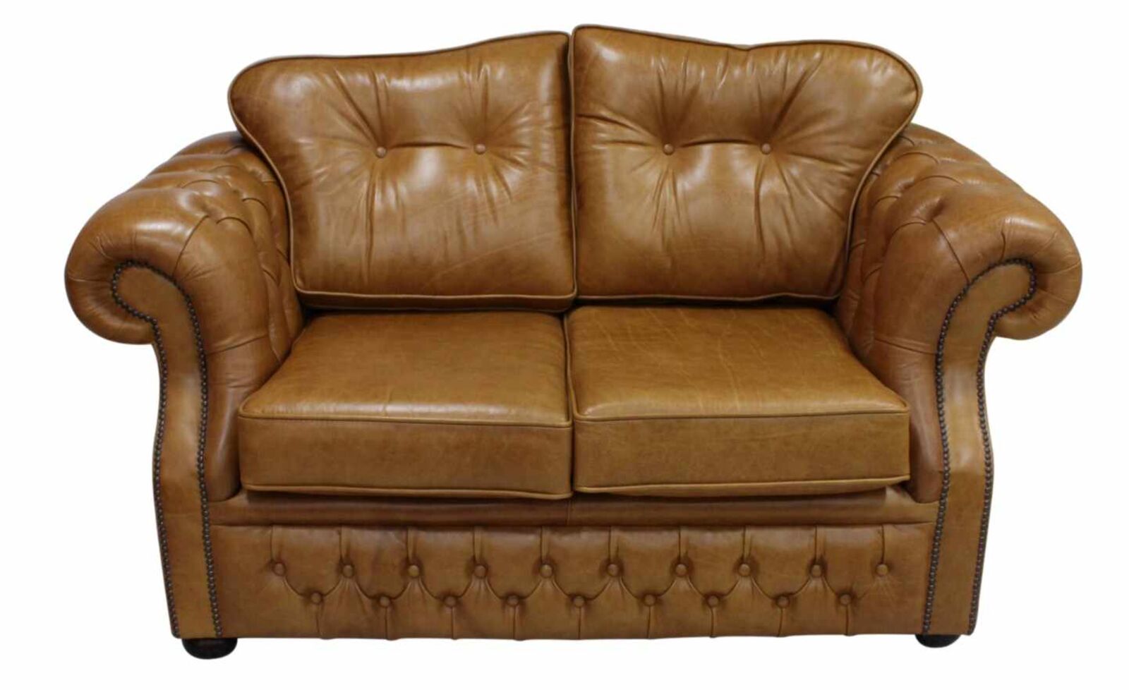 Product photograph of Chesterfield Era 2 Seater Sofa Old English Tan Leather from Designer Sofas 4U