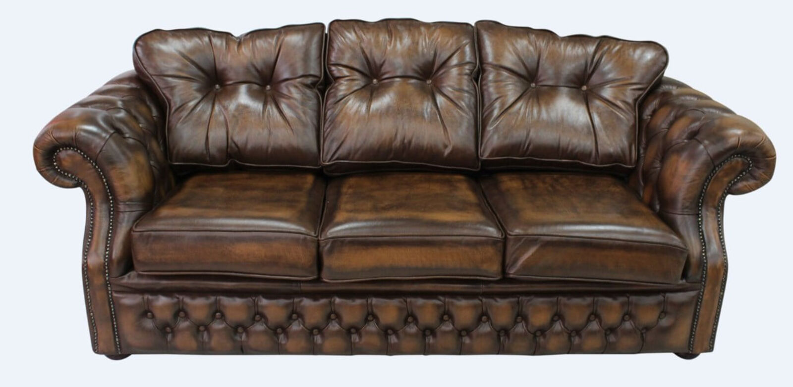 Product photograph of Chesterfield Era Tan Leather Traditional 3 Seater Settee Designersofas4u from Designer Sofas 4U