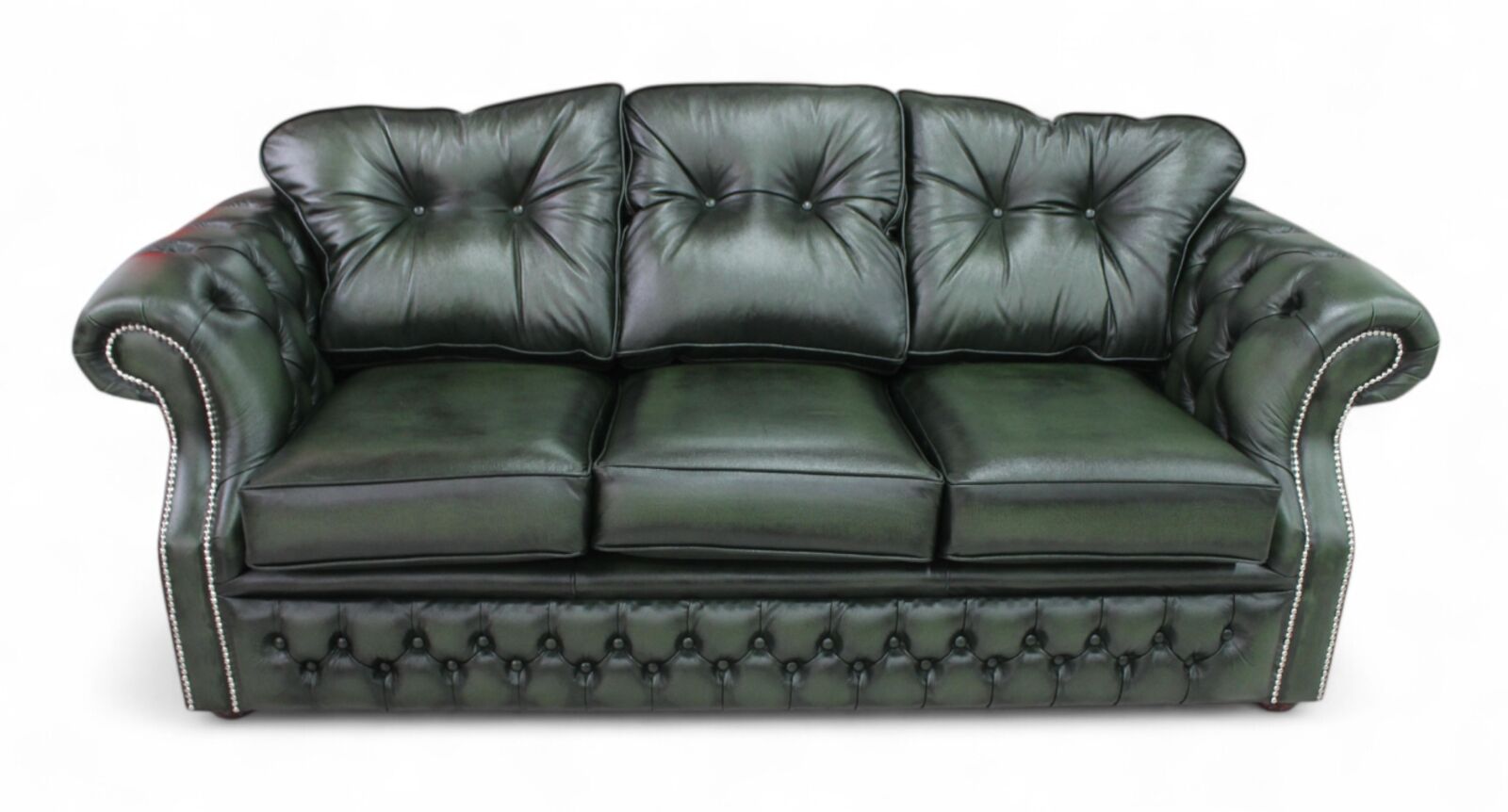 Product photograph of Chesterfield Era Antique Green Traditional 3 Seater Sofa Designersofas4u from Designer Sofas 4U