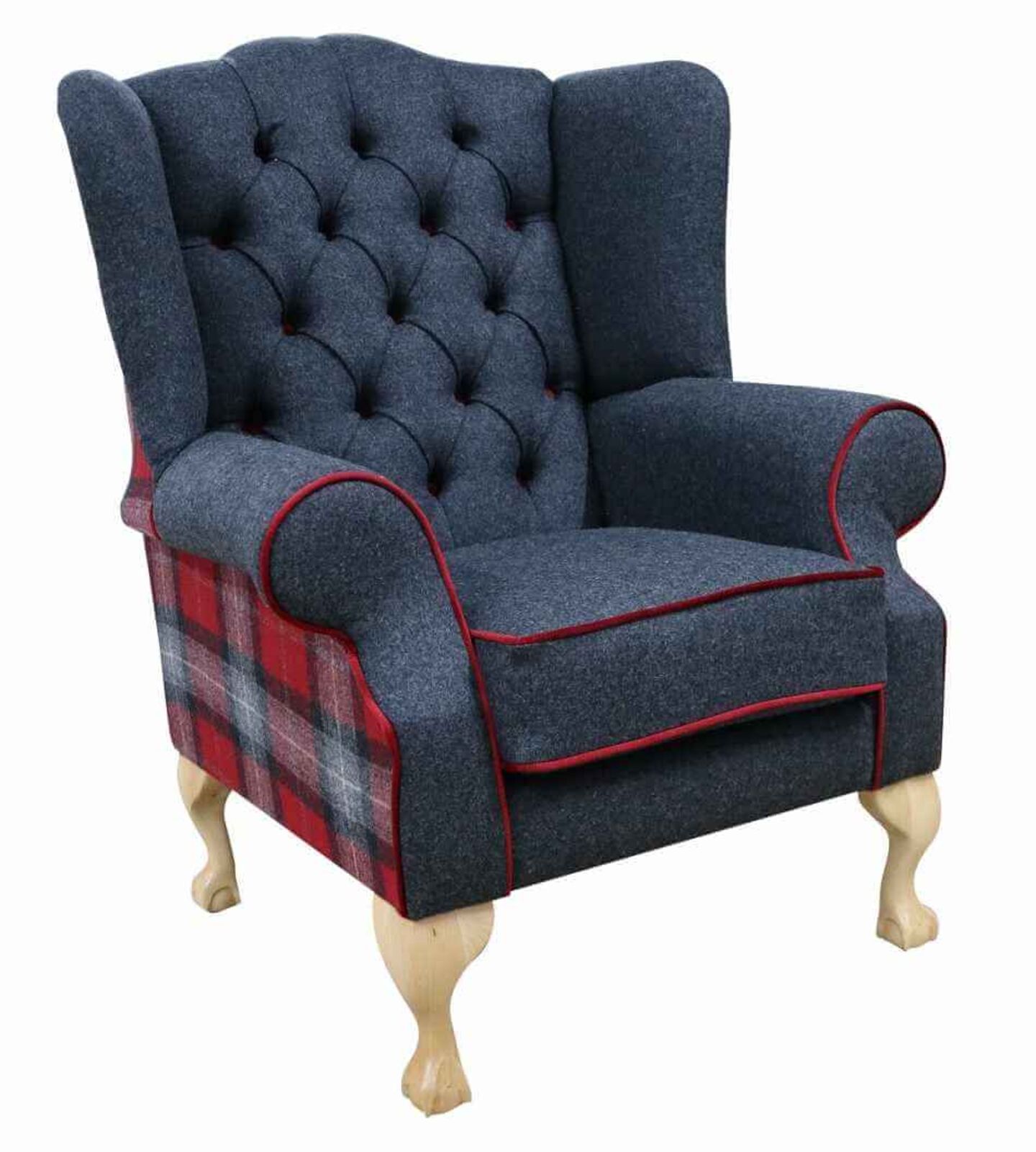 Product photograph of Chesterfield Frederick Wool Wing Chair Fireside High Back Armchair Amp Hellip from Designer Sofas 4U