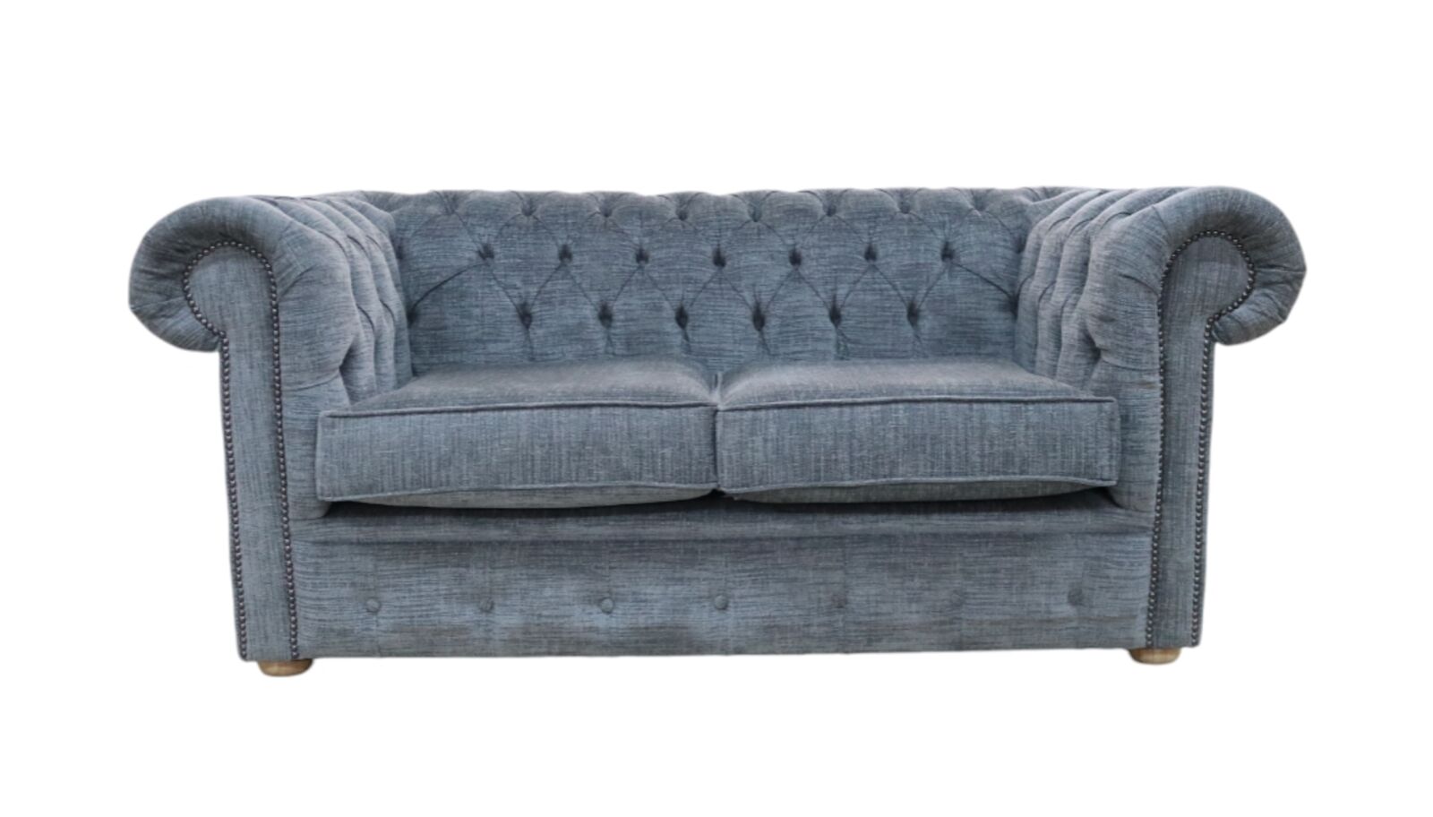 Product photograph of Special Offer Chesterfield 2 Seater Sofa Settee Grey Fabric from Designer Sofas 4U