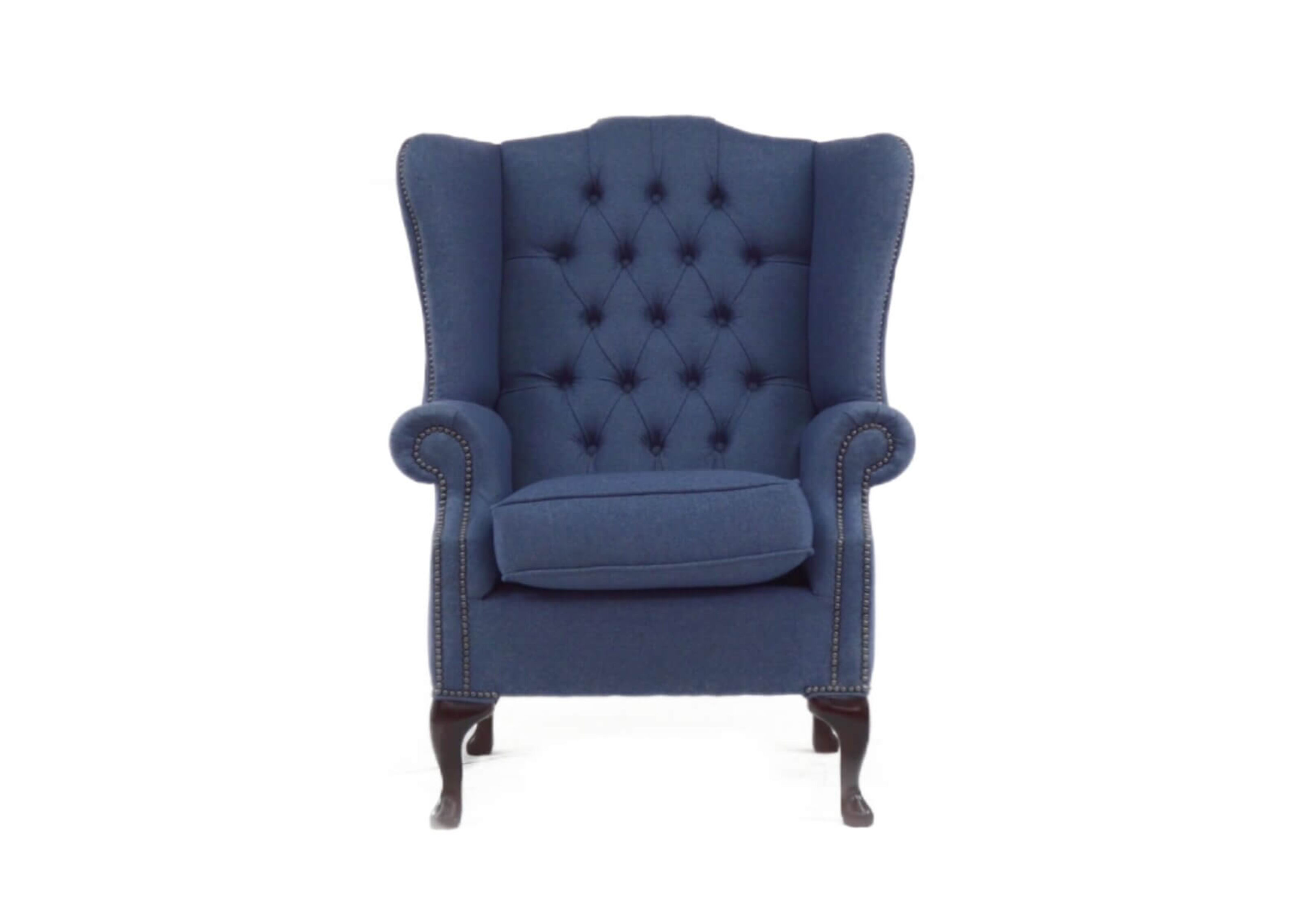 Dark blue 2024 wingback chair