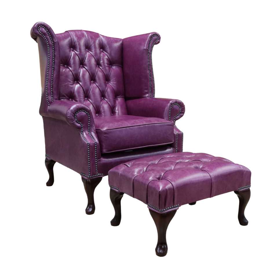 Plum wingback deals chair