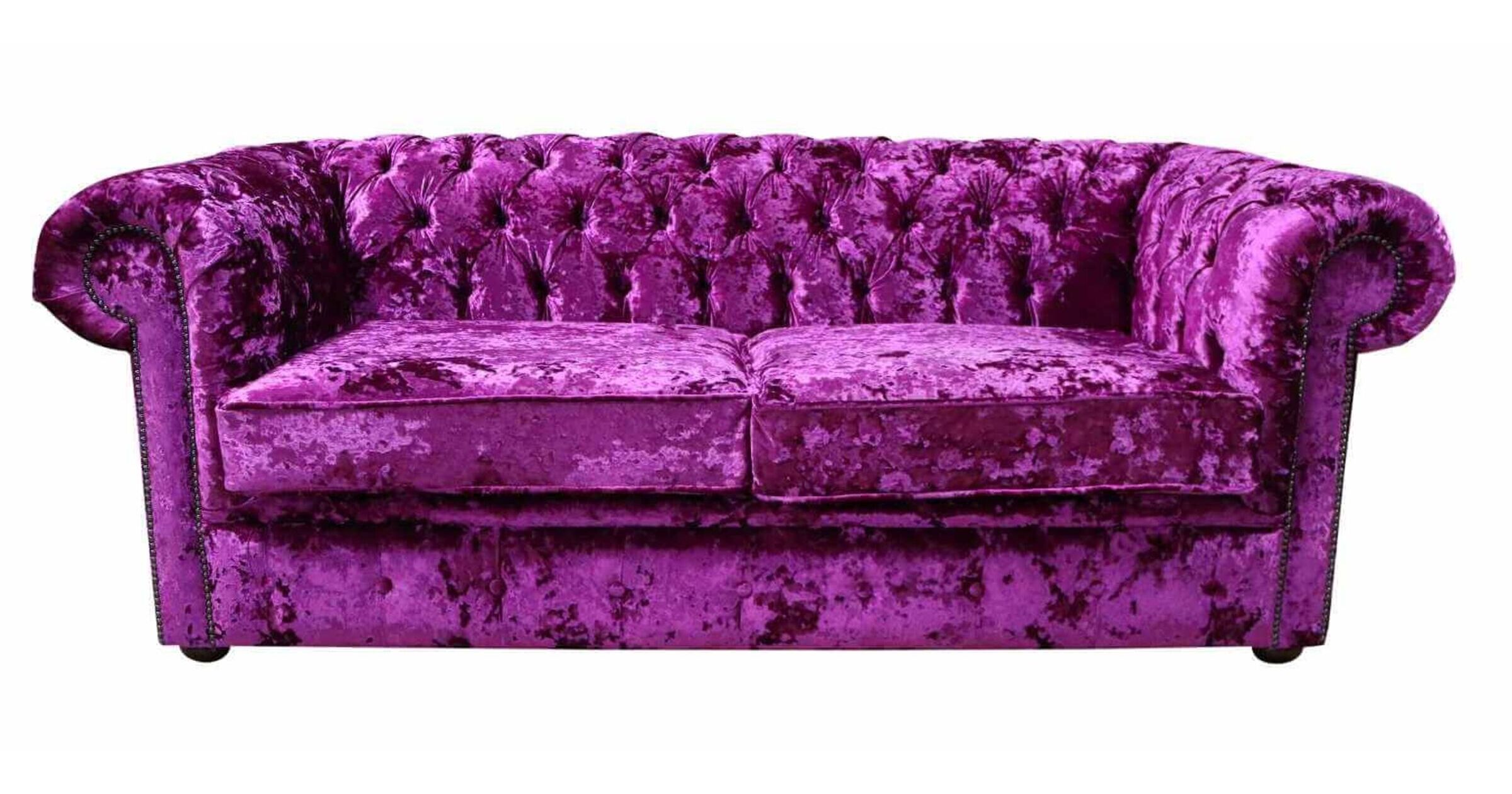 Glamour Pink Velvet Chesterfield 3 Seater sofa Settee | DesignerSofas4U