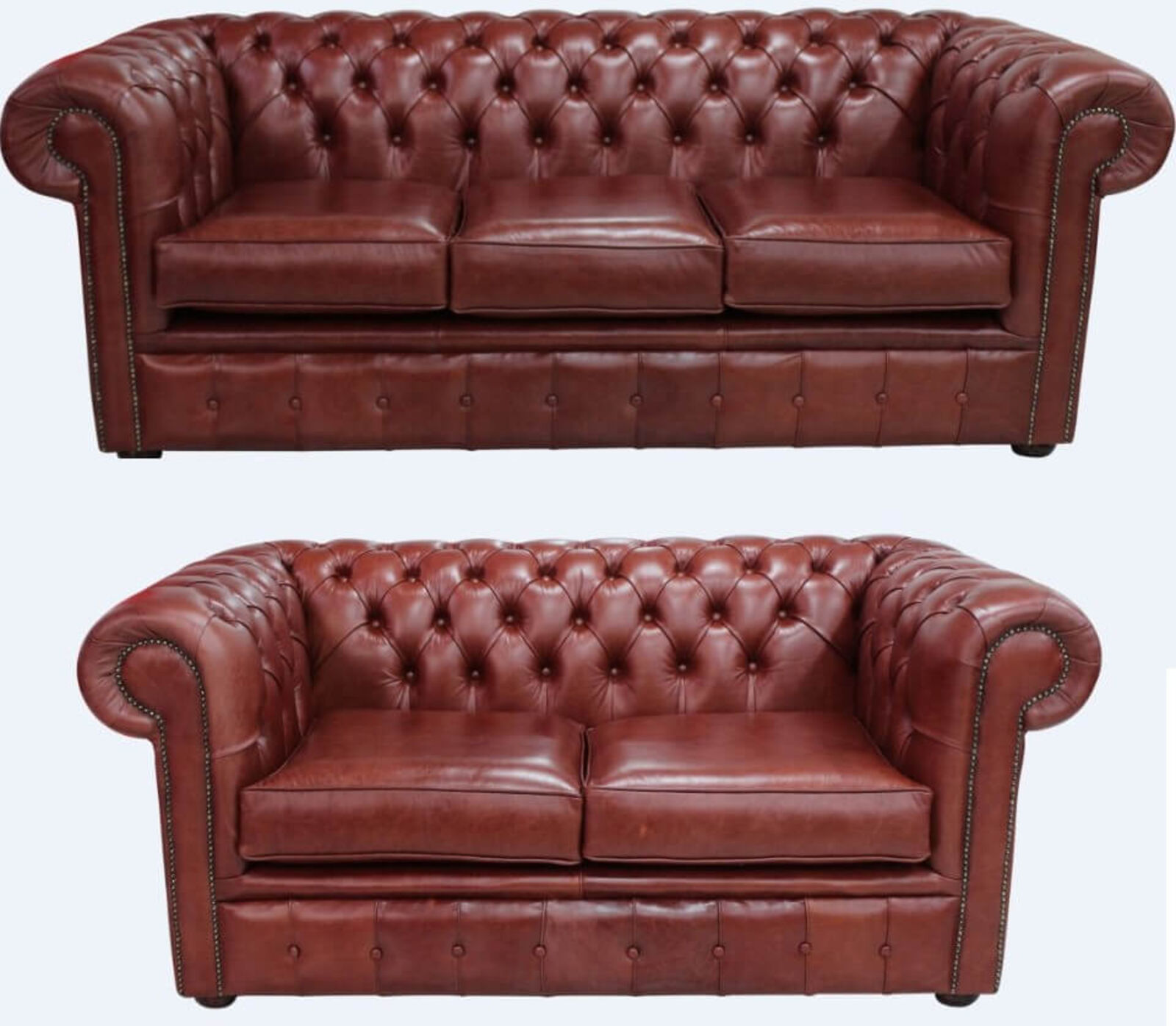 Product photograph of Buy Chestnut Leather 3 2 Suite Order Free Chesterfield Sofa Designersofas4u from Designer Sofas 4U