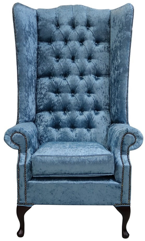 Blue Velvet High Back Chair | seeds.yonsei.ac.kr