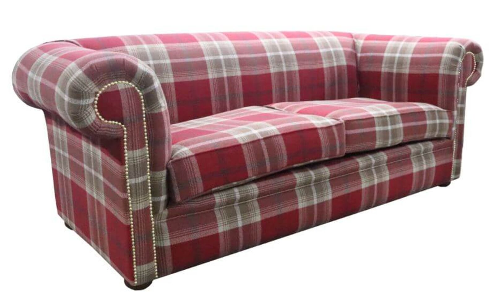 Product photograph of Chesterfield Tartan 1930 S 3 Seater Sofa Balmoral Red Fabric from Designer Sofas 4U