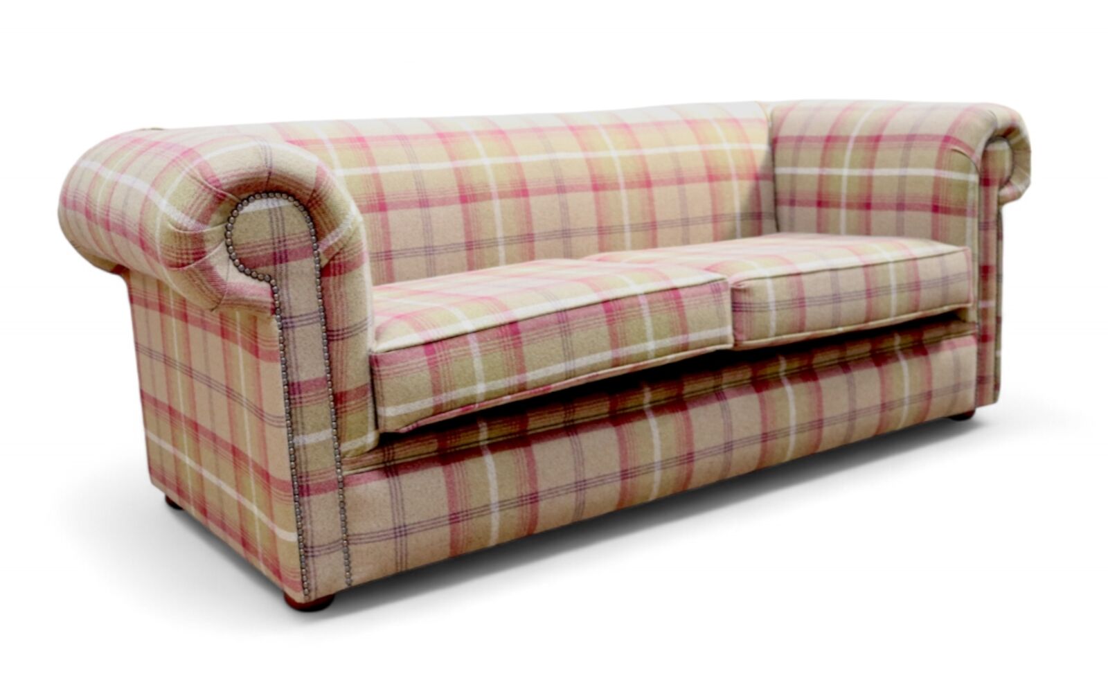 Product photograph of Chesterfield Tartan 1930 S 3 Seater Sofa Balmoral Heather Fabric from Designer Sofas 4U