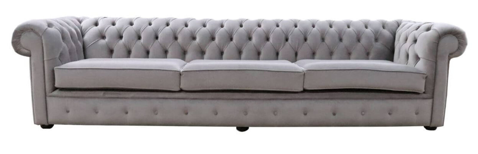 Product photograph of Chesterfield Thomas 5 Seater Settee Amalfi Mocha Velvet Fabric Sofa Offer from Designer Sofas 4U