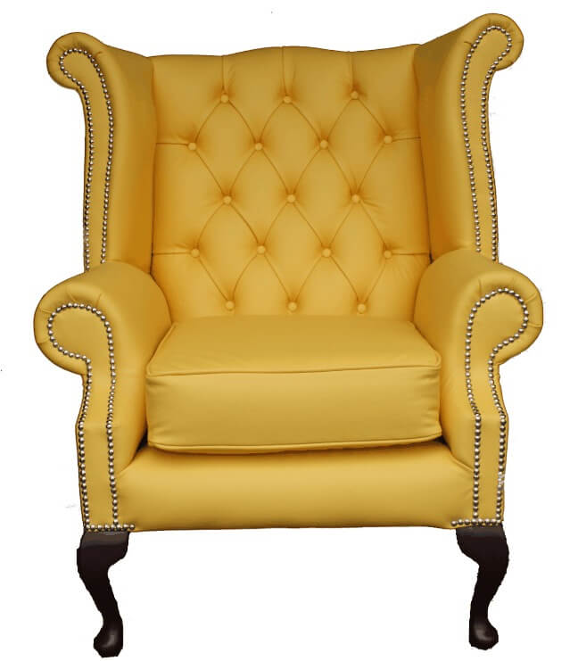 yellow queen anne chair