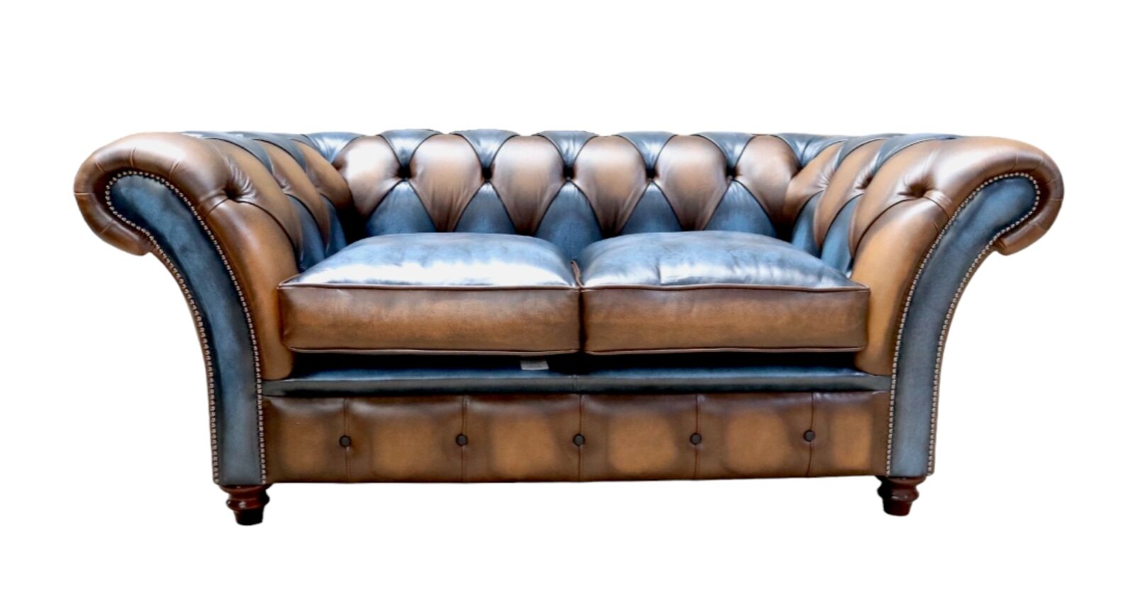 Product photograph of Duchess Chesterfield Patchwork Heritage 2 Seater Sofa Antique Leather from Designer Sofas 4U