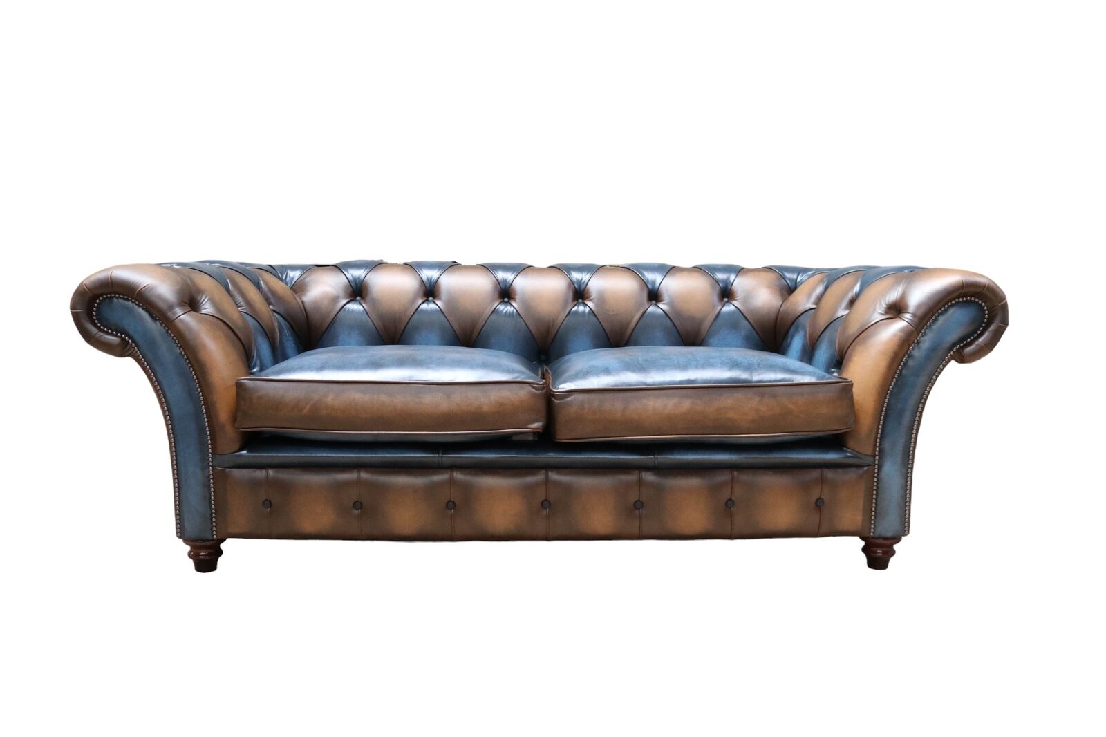 Product photograph of Duchess Chesterfield Patchwork Heritage 3 Seater Sofa Antique Leather from Designer Sofas 4U