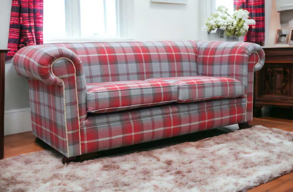 Tartan chesterfield online sofa