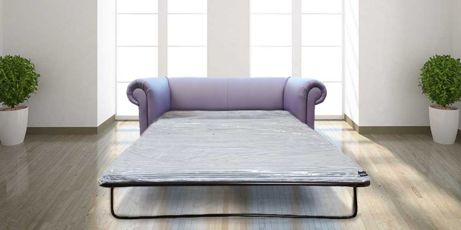 Product photograph of Buy Amethyst Purple Quality Chesterfield Sofa Bed At Designersofas4u from Designer Sofas 4U
