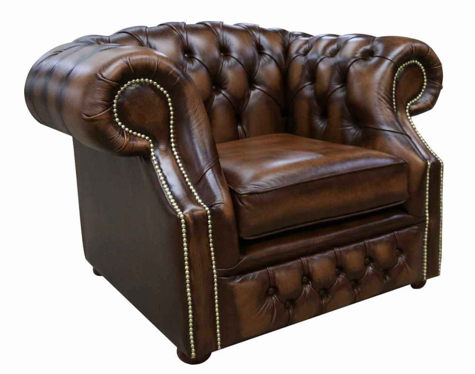 Product photograph of Chesterfield Buckingham Club Chair Antique Tan Leather Amp Hellip from Designer Sofas 4U