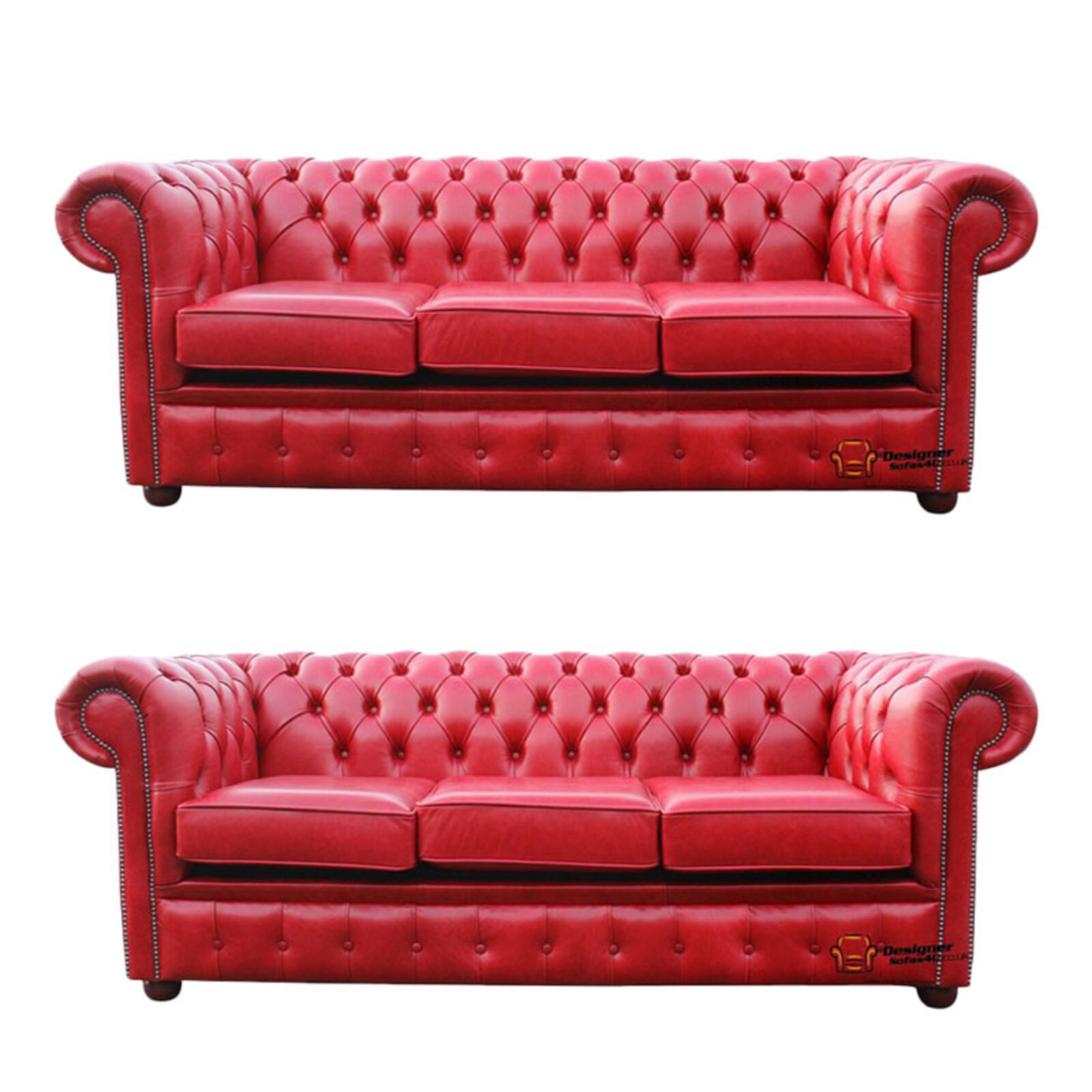 Product photograph of Chesterfield 3 Seater 3 Seater Sofa Old English Gamay Amp Hellip from Designer Sofas 4U