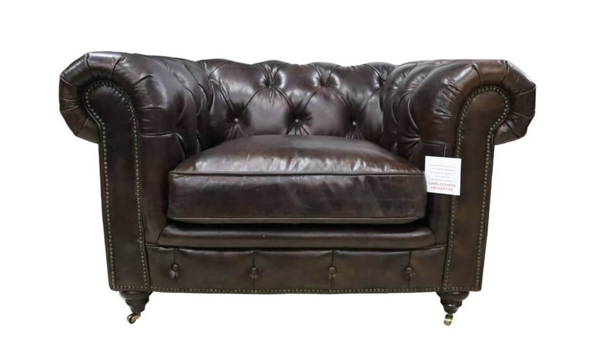 english leather armchair