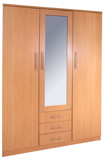 Las Vegas 3 Door Wardrobe With Mirror