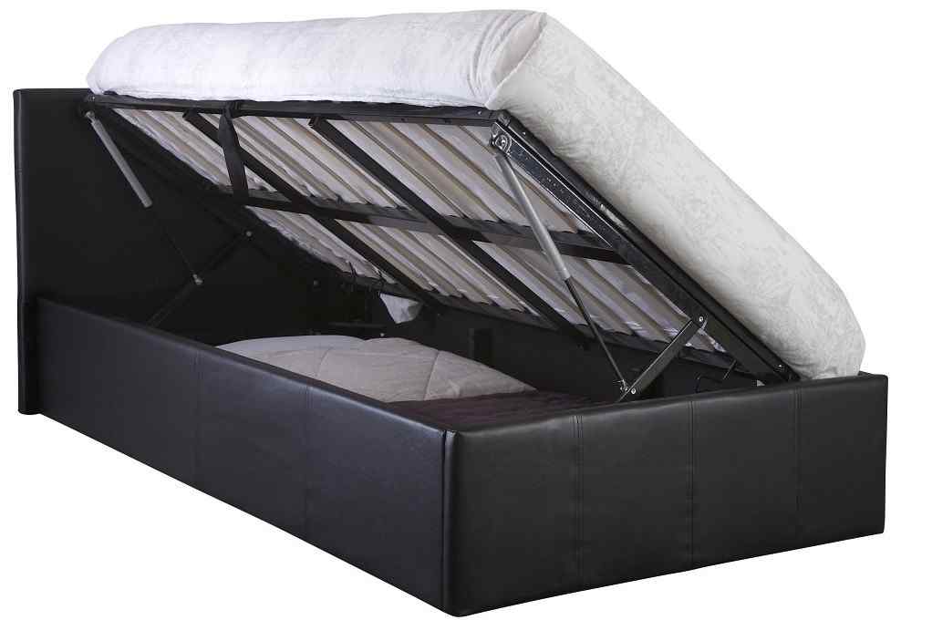 Ottoman double store bed side lift