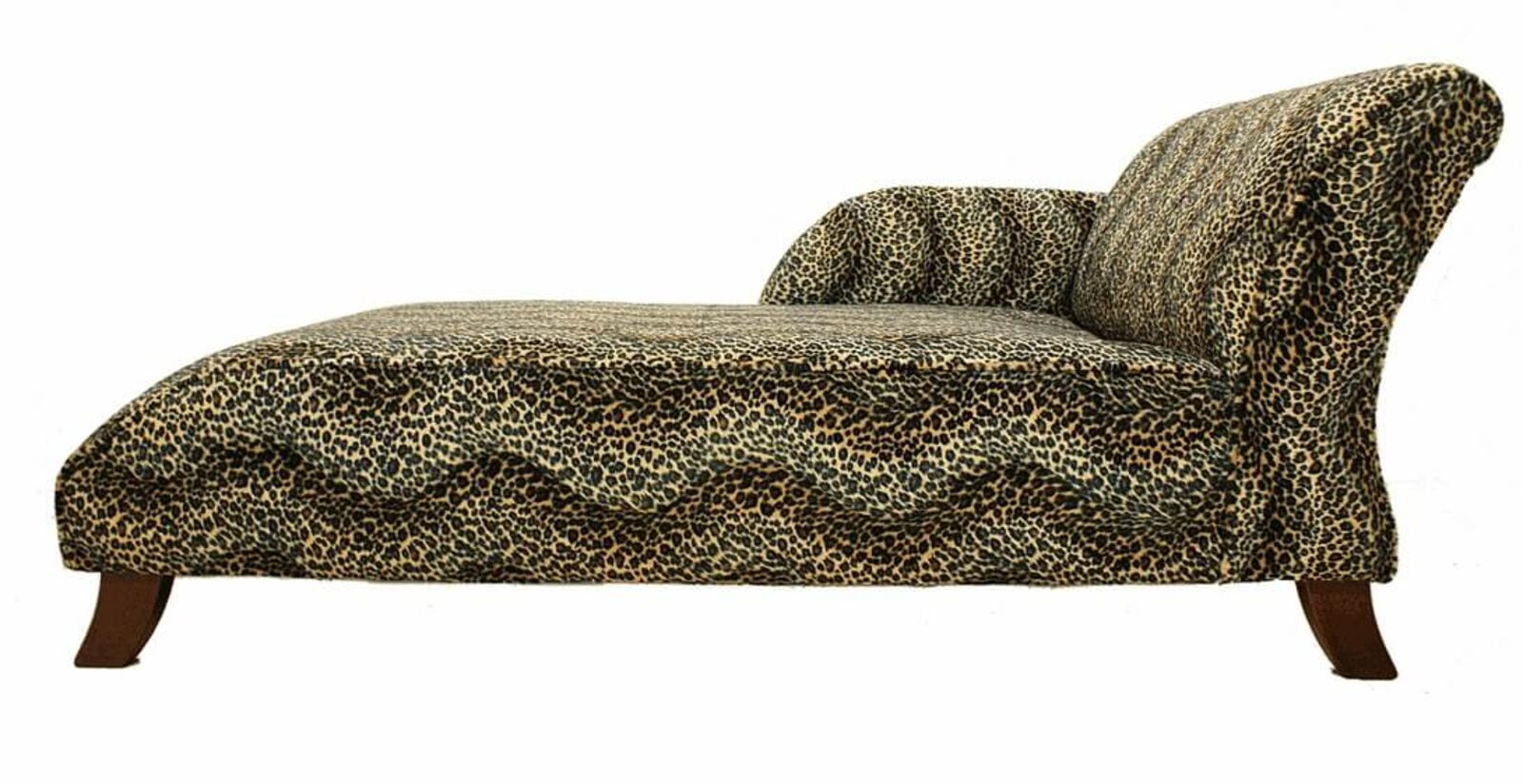 Product photograph of Sand Leopard Fabric Chaise Lounge Seat Free Warranty Designersofas4u from Designer Sofas 4U