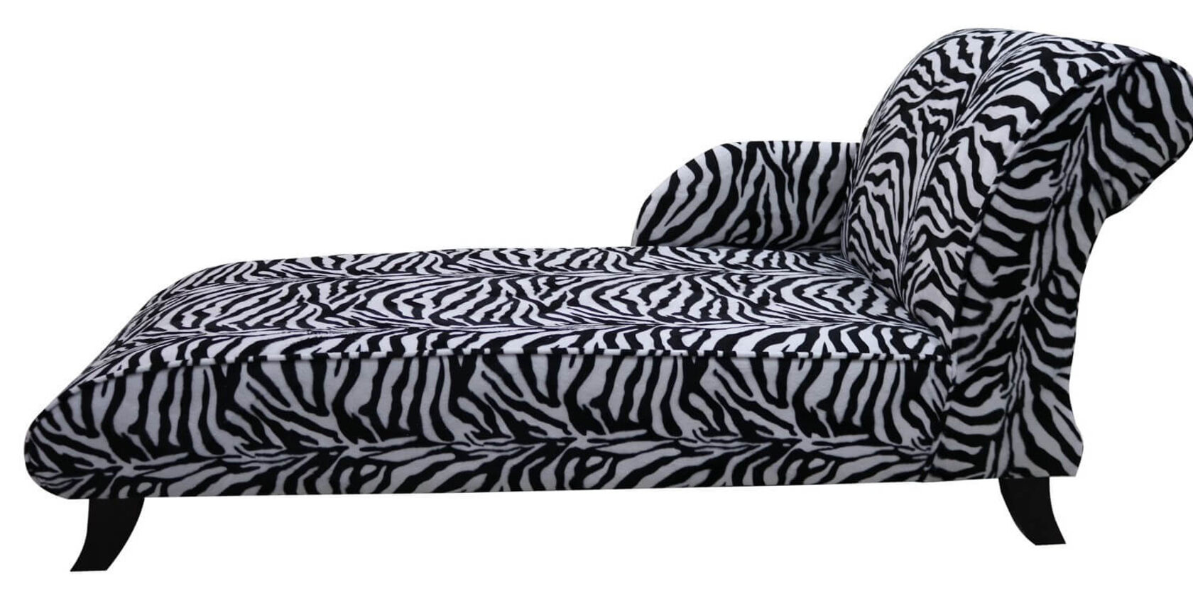 Zebra Fabric Chaise Lounge Seat Free Warranty Vintage Footstool By Designer Sofas For You