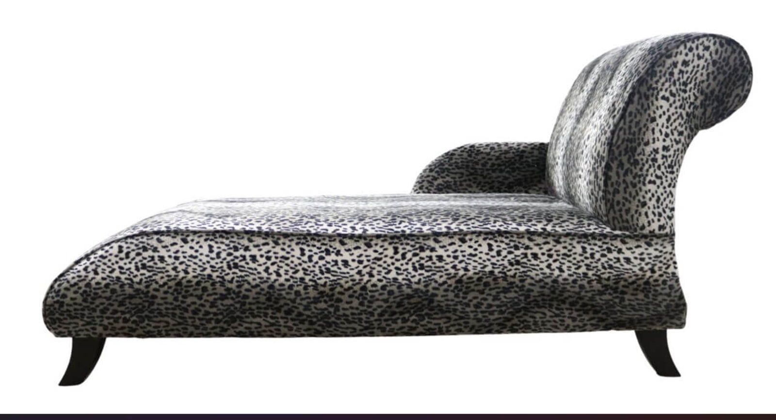 Product photograph of Grey Cheetah Fabric Chaise Lounge Seat Free Warranty Designersofas4u from Designer Sofas 4U