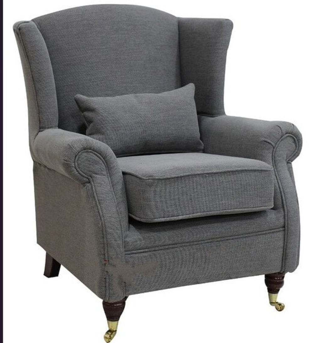 grey high back chair