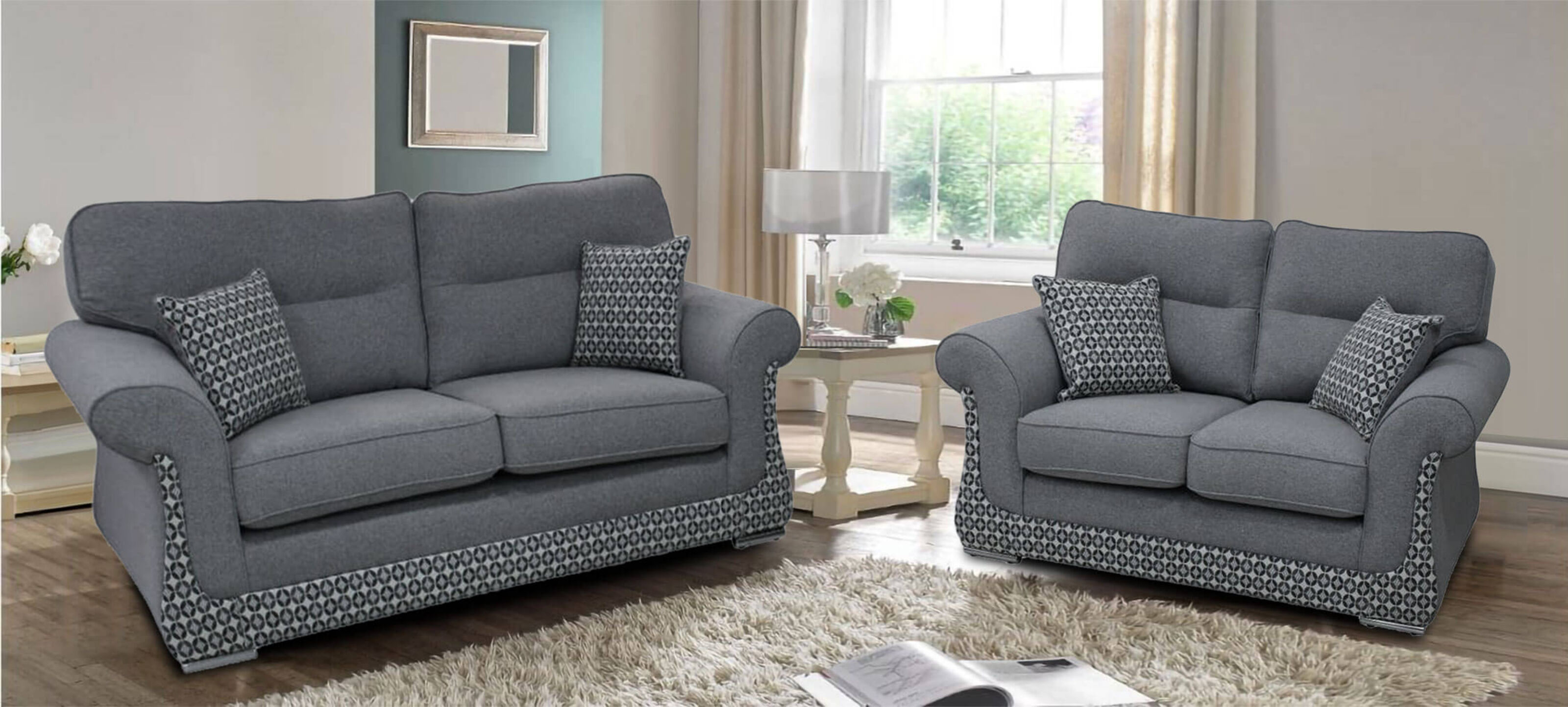 Light grey deals couch set