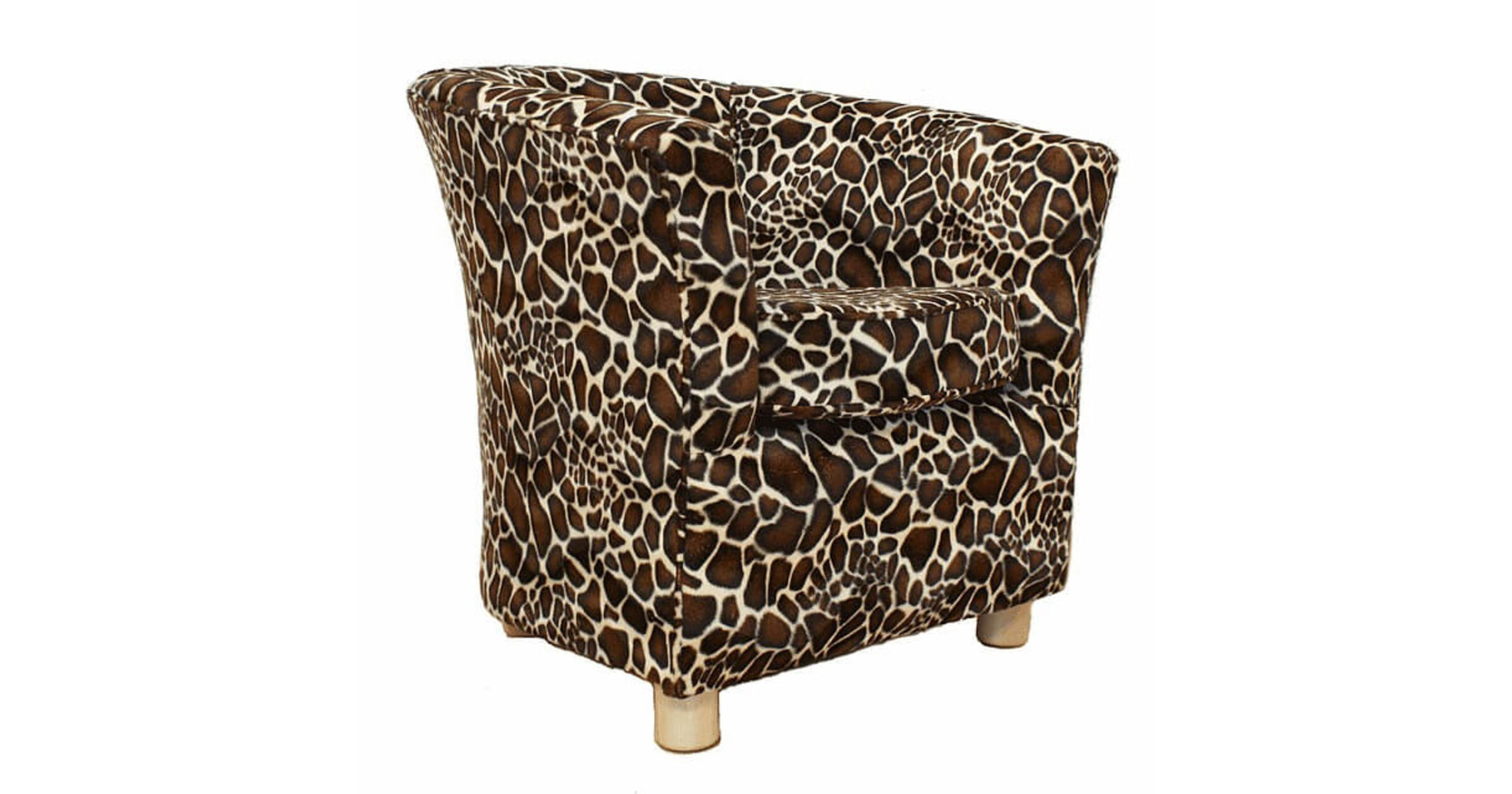 leopard print tub chair