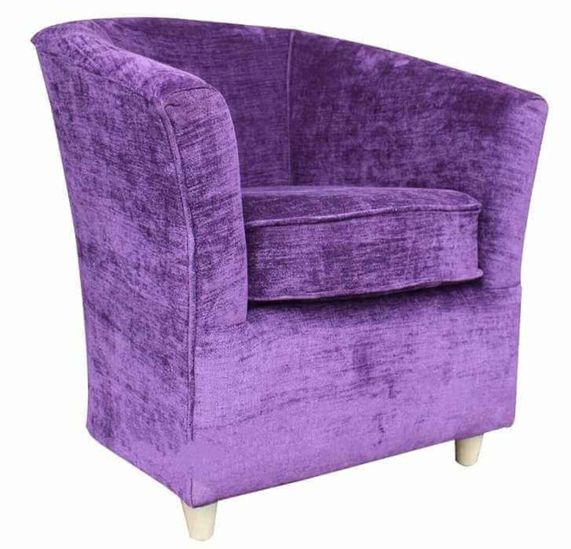 purple bucket chair