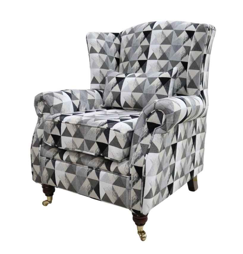 Black and deals white plaid chair