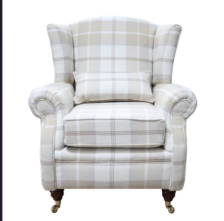 natural check armchair