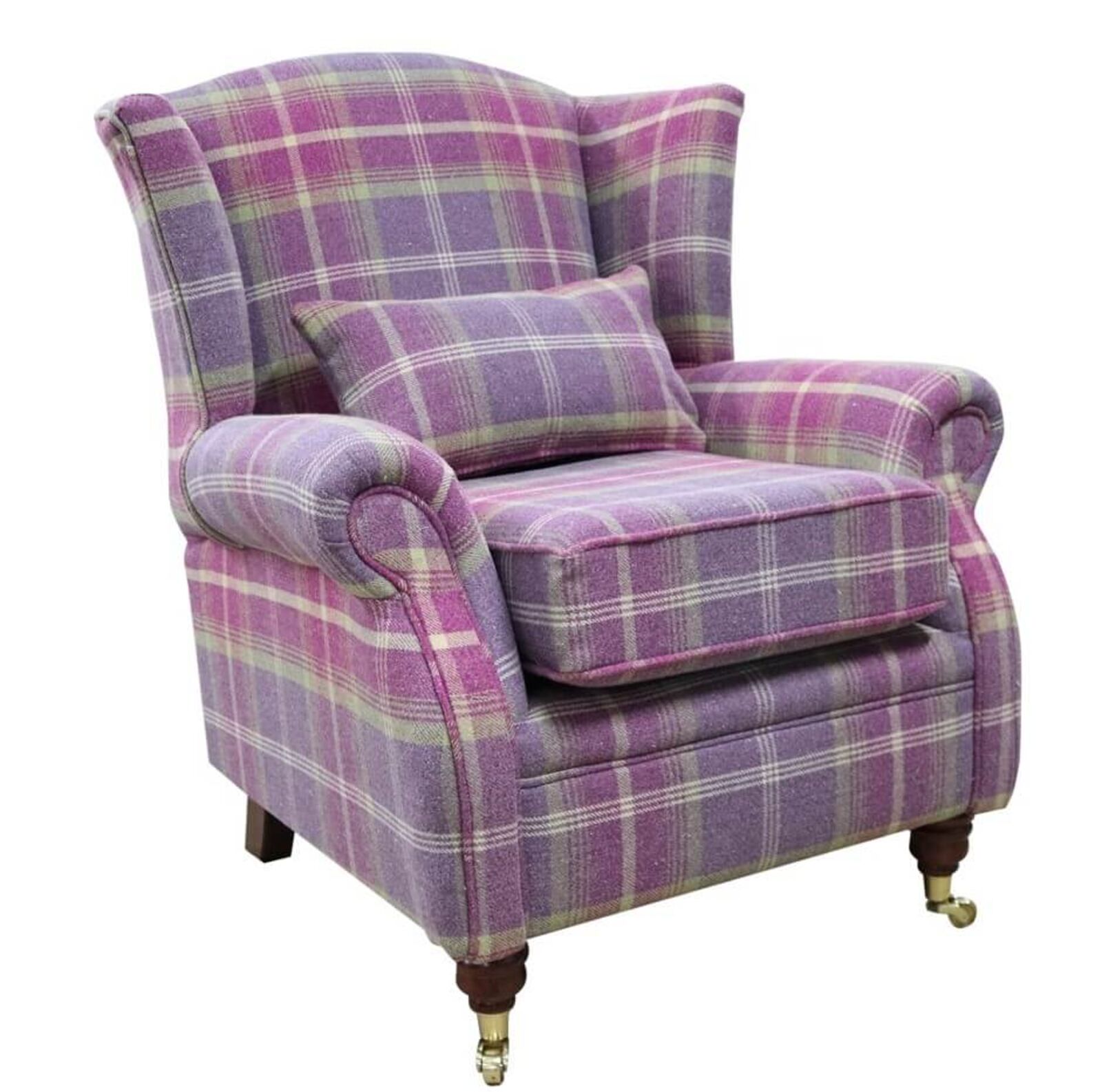 Product photograph of Wing Chair Fireside High Back Armchair Balmoral Amethyst Amp Hellip from Designer Sofas 4U