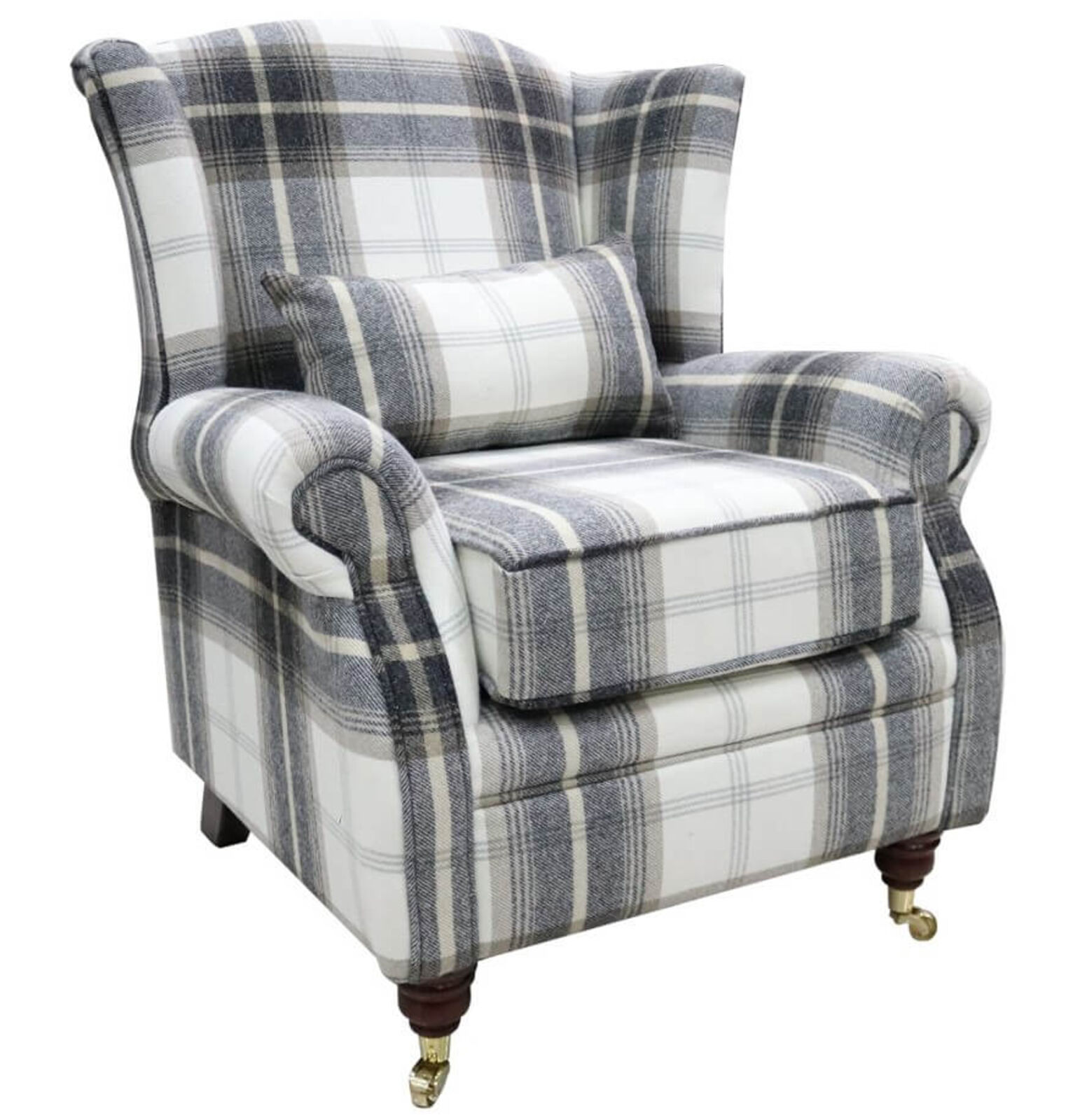 Product photograph of Wing Chair Fireside High Back Armchair Balmoral Charcoal Amp Hellip from Designer Sofas 4U