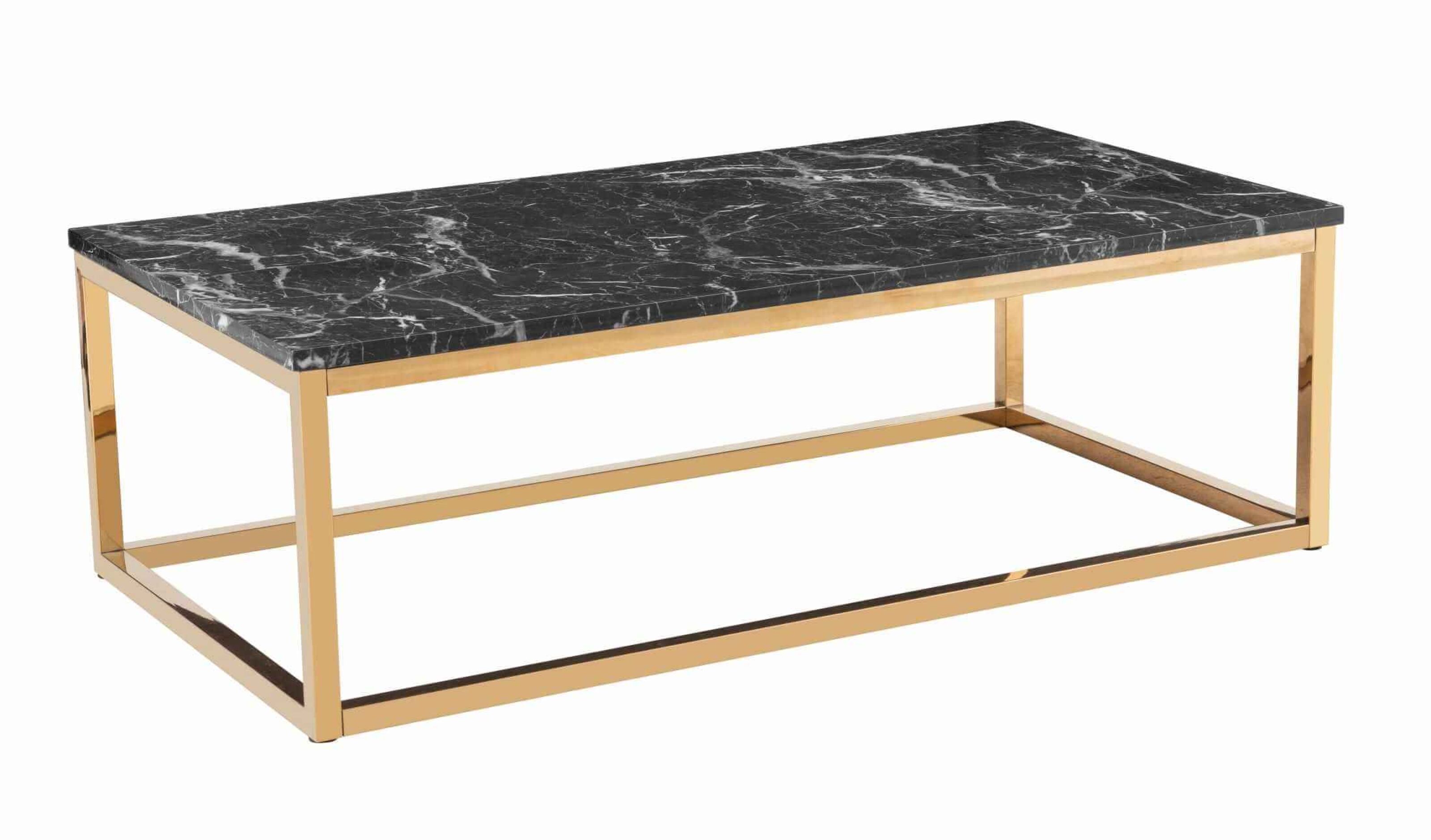 Marble coffee store table chrome legs