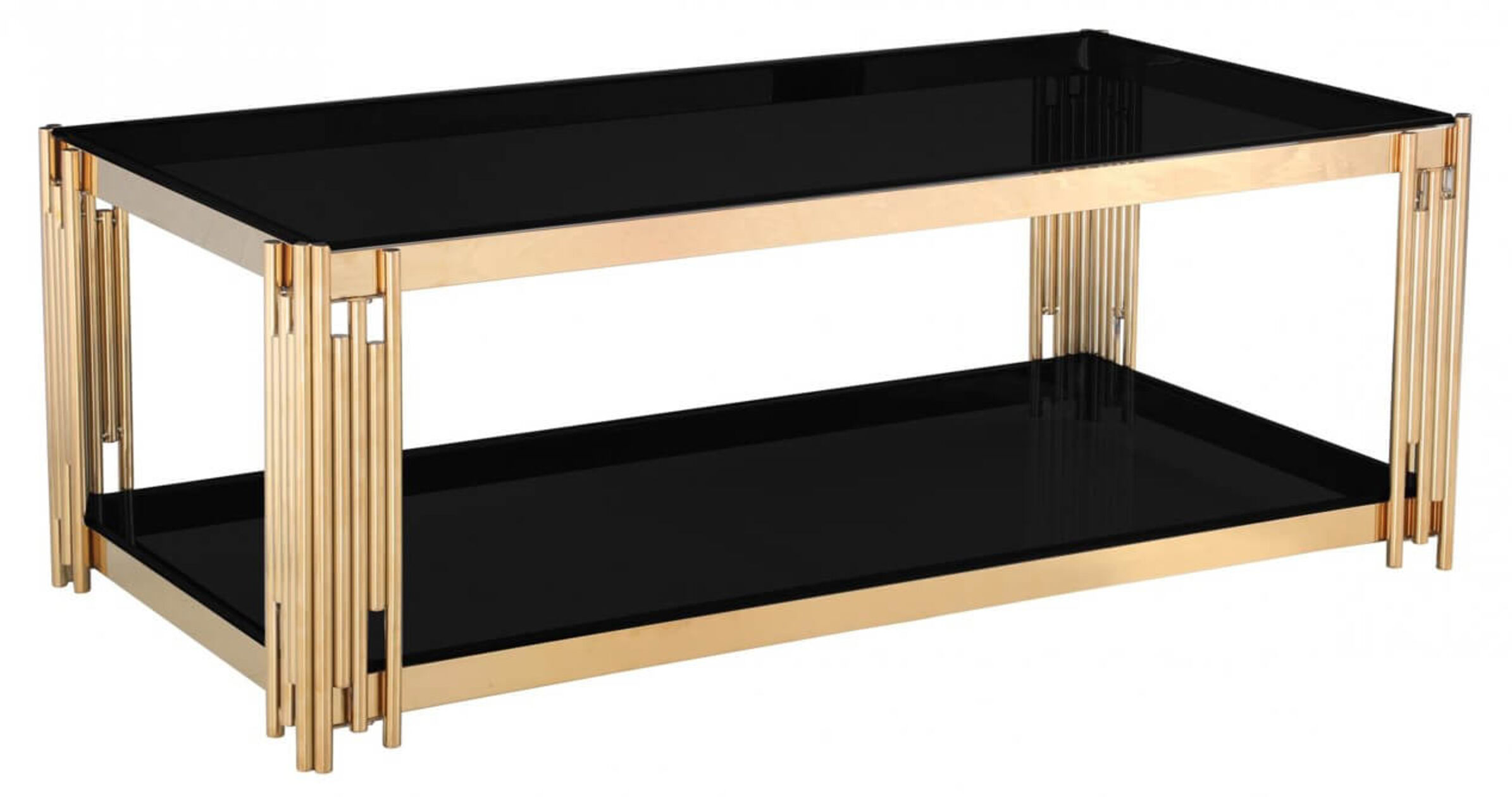 Black wood and online gold coffee table