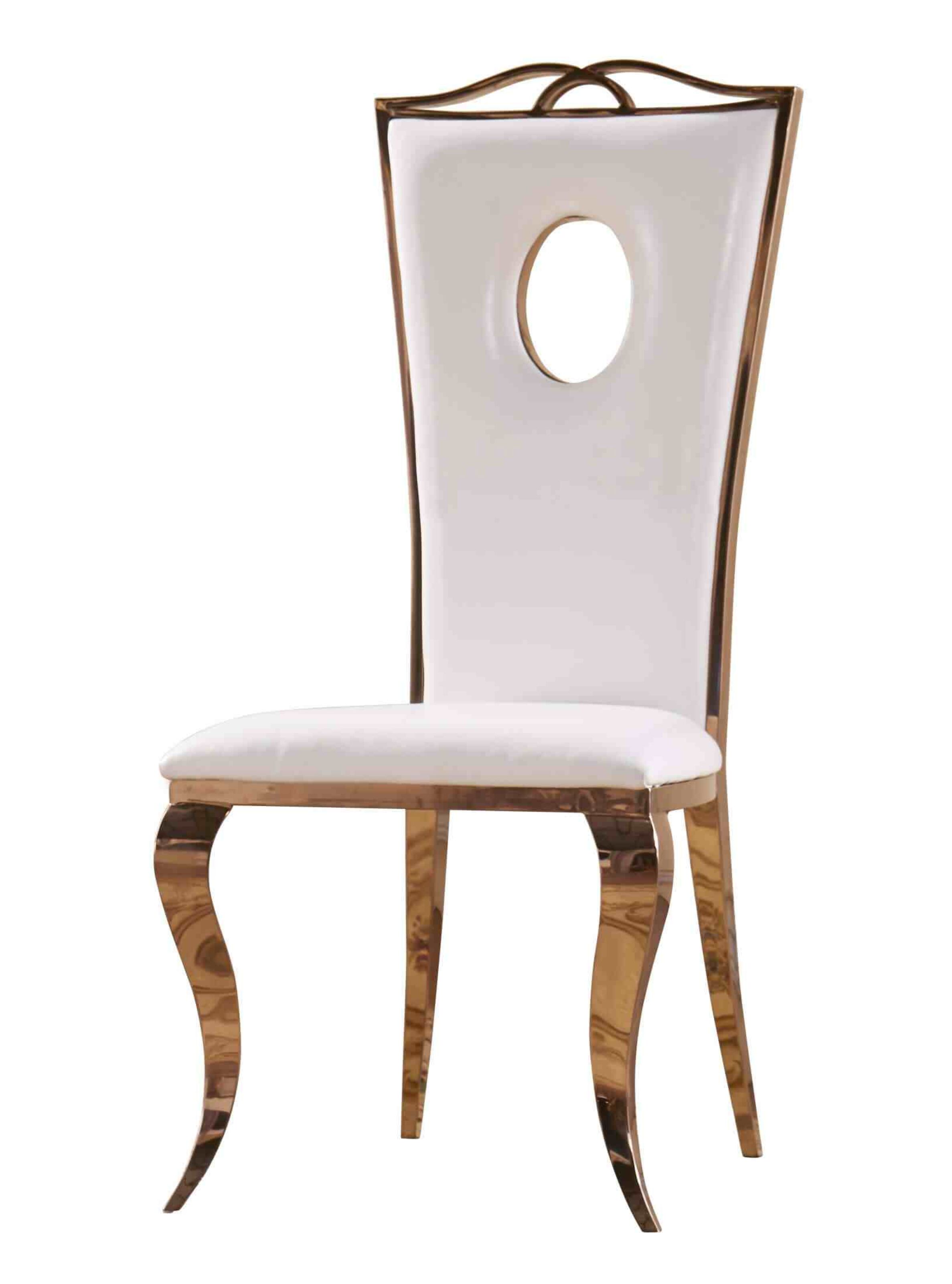 Rose gold on sale leg chair