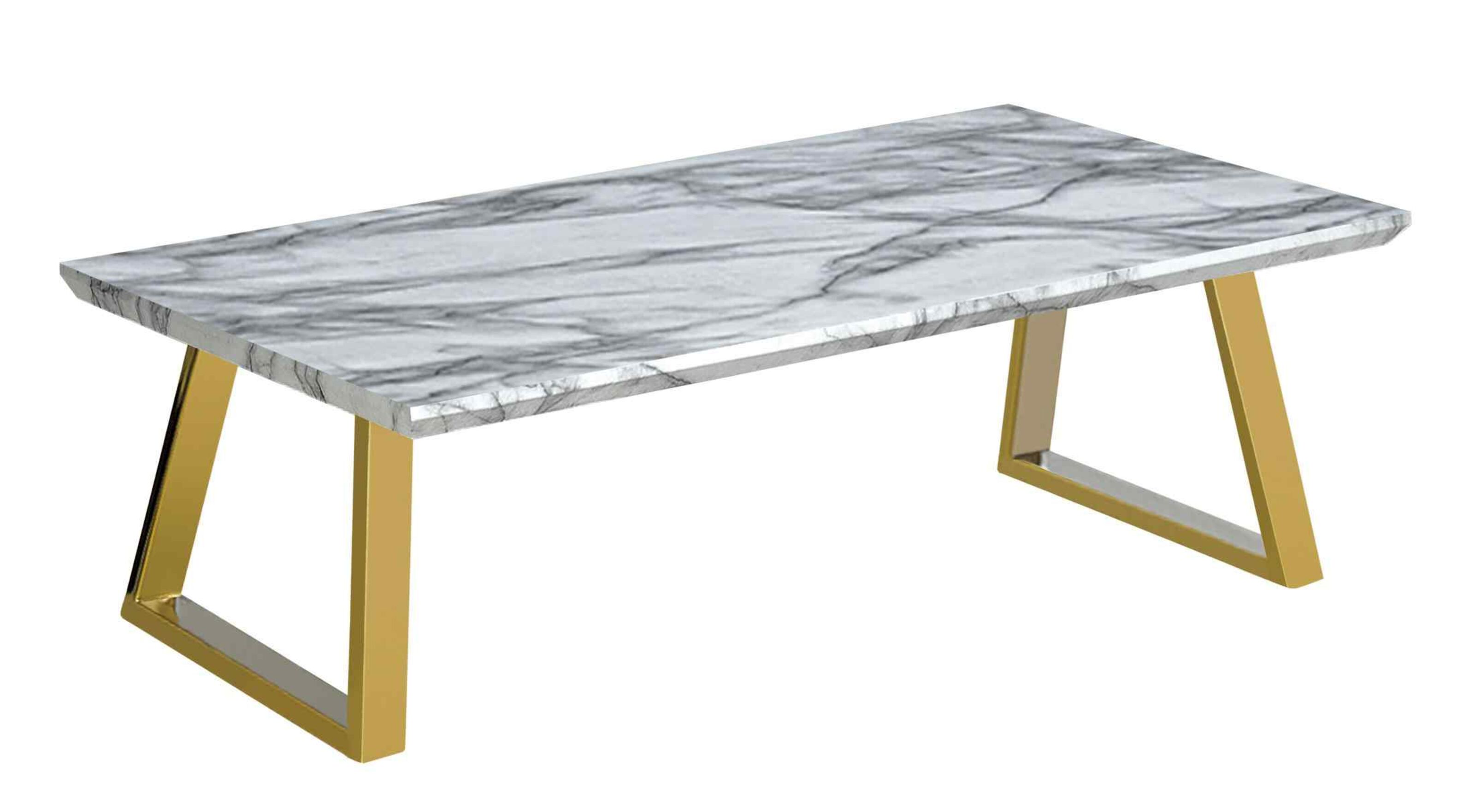 marble effect top coffee table