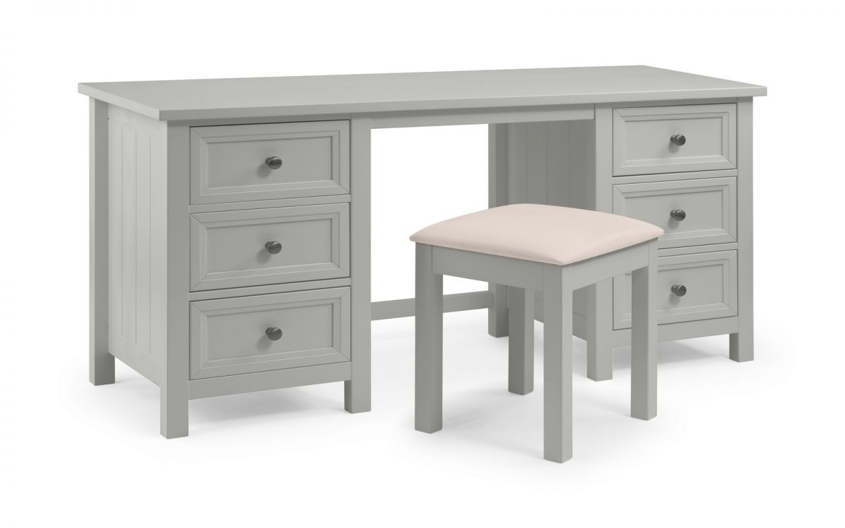 Corner grey deals dressing table