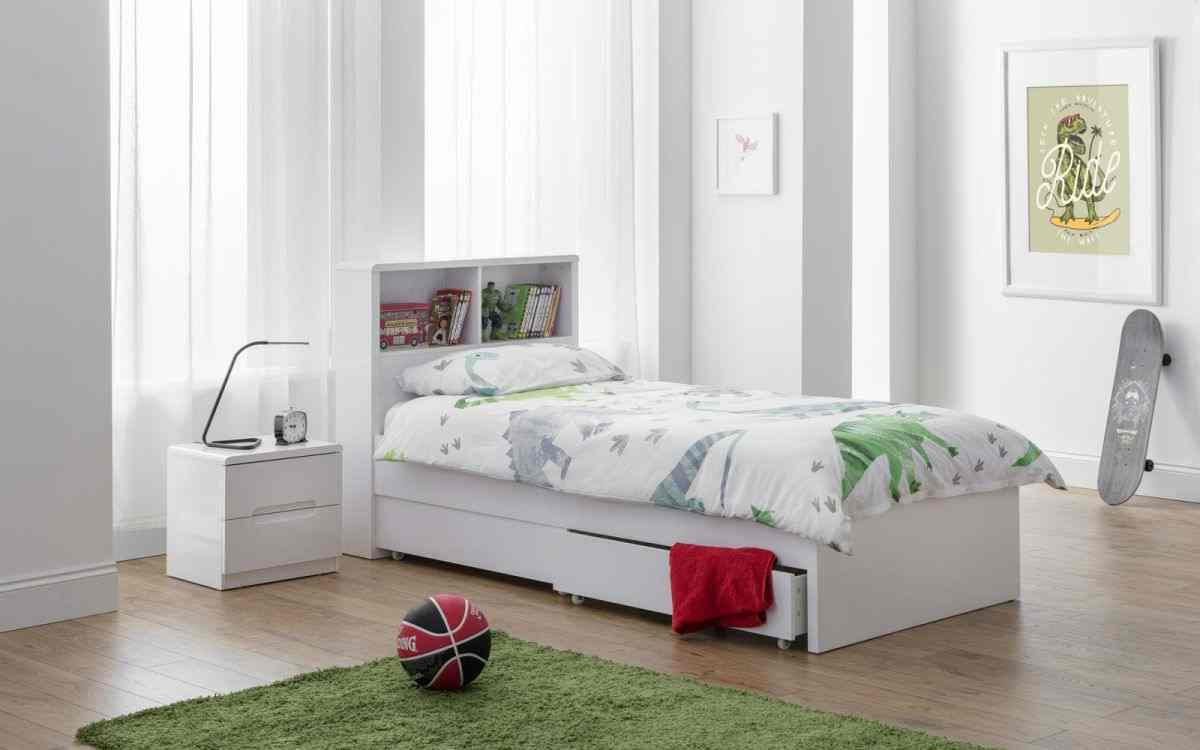 Queen white bookcase deals headboard