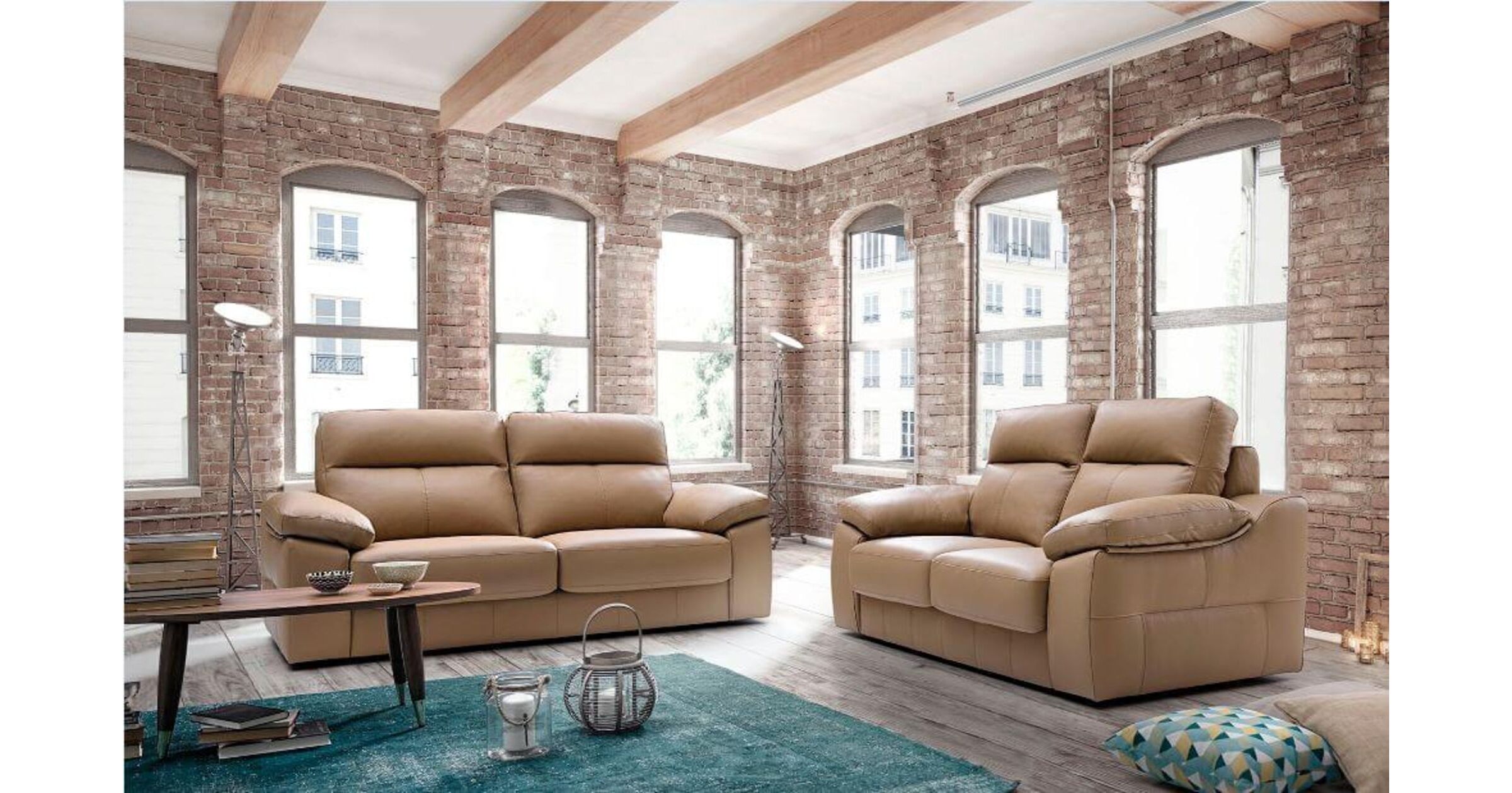 Belinda 3+2 Italian Leather Sofa Suite | Designer Sofas 4U