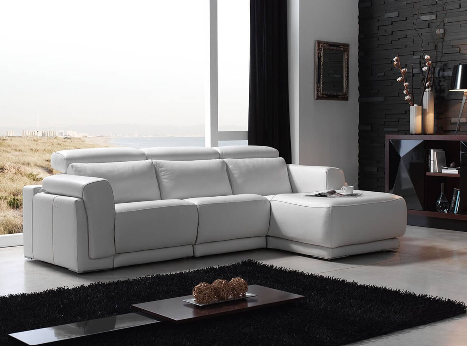 Product photograph of Madeira Italian Reclining Leather Corner Group Sofa from Designer Sofas 4U