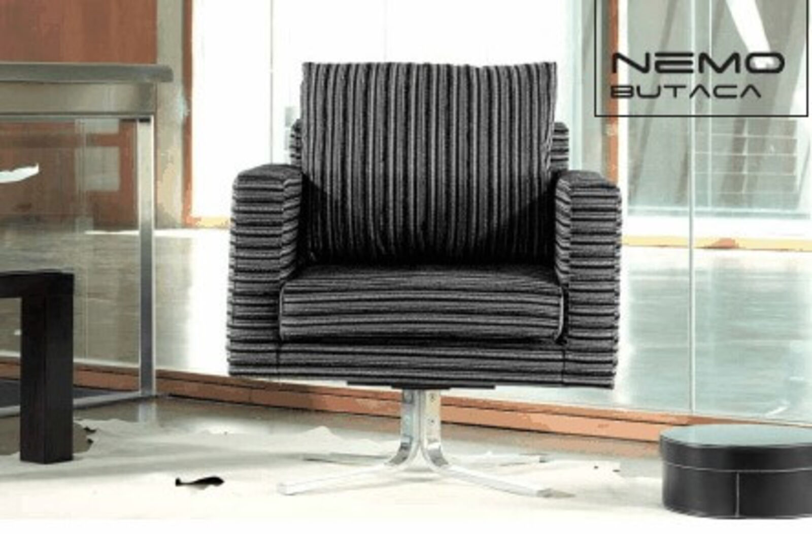 Product photograph of Nemo Real Leather Swivel Bucket Tub Chair from Designer Sofas 4U