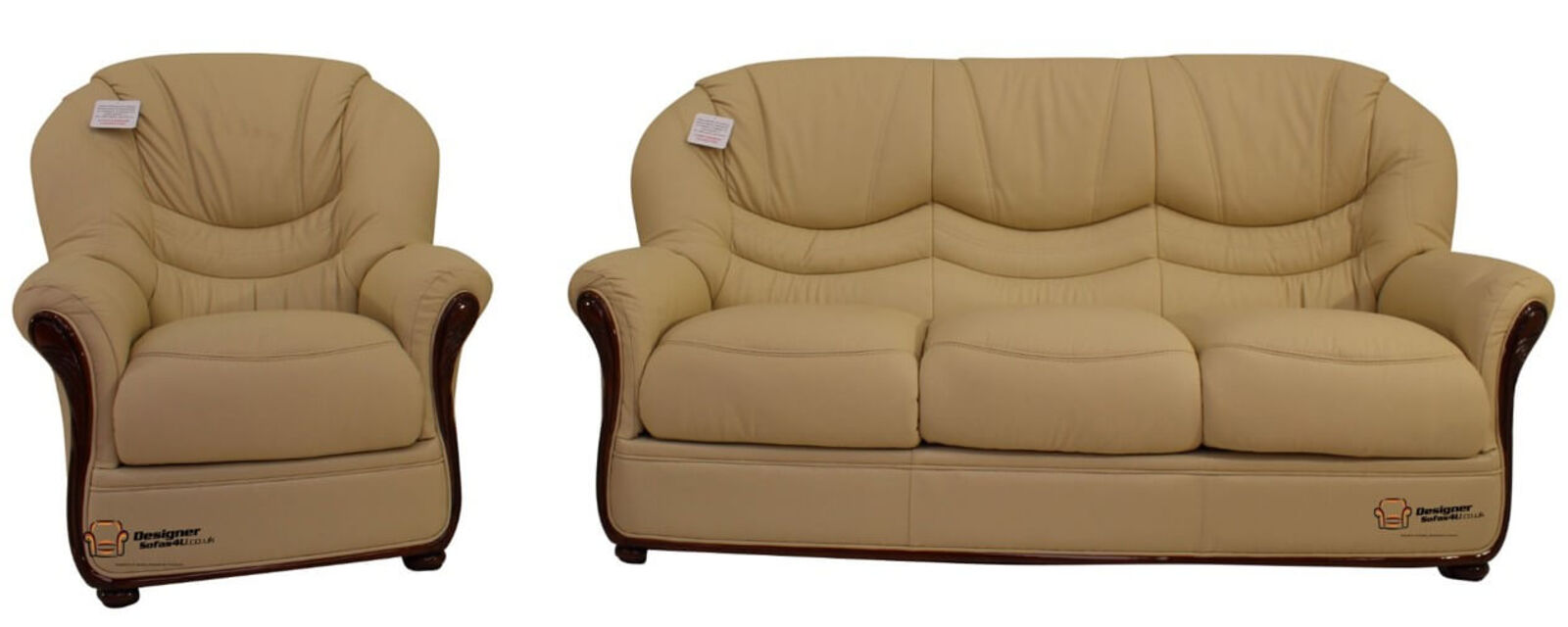 Product photograph of Colorado Sofa Set 3 Seater With An Armchair Genuine Italian Leather Sofa Suite Offer from Designer Sofas 4U